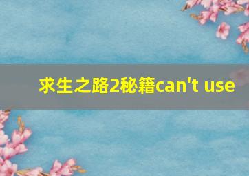 求生之路2秘籍can't use